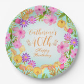 フローラガーデンアクア ペーパープレート (正面)