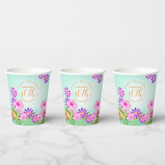 フローラガーデンアクア 紙コップ (複数)