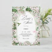 フローラガーデンアーチアート絵を描ブライダルシャワー 招待状 (スタンド正面)