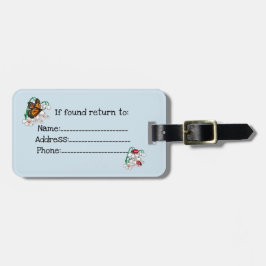 フローラガーデンアートと荷物の旅行ラベル ラゲッジタグ