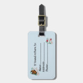 フローラガーデンアートと荷物の旅行ラベル ラゲッジタグ (正面縦)