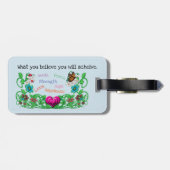 フローラガーデンアートと荷物の旅行ラベル ラゲッジタグ (裏面横)