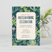 フローラガーデンウォーターカスタムカラー引っ越し祝いパーティーパーティー 招待状 (スタンド正面)