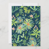 フローラガーデンウォーターカスタムカラー引っ越し祝いパーティーパーティー 招待状 (裏面)