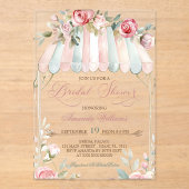 フローラガーデンエレガントブライダルシャワー アクリル招待状 (正面)