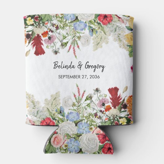 フローラガーデンカラフルフラワーズ結婚式の引き出物 缶クーラー (裏面)