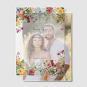 フローラガーデンカラフルフラワーズ結婚式招待状 ベラム紙招待状 (オフセット (カップル))