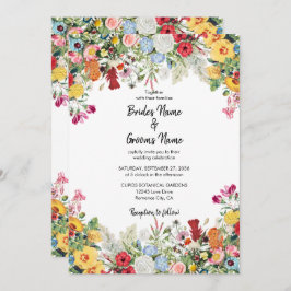 フローラガーデンカラフルフラワーズ結婚式招待状 招待状