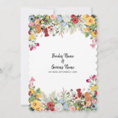 フローラガーデンカラフルフラワーズ結婚式招待状 招待状 (裏面)