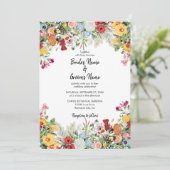 フローラガーデンカラフルフラワーズ結婚式招待状 招待状 (スタンド正面)