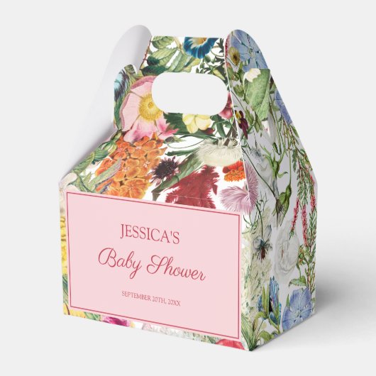 フローラガーデンカラフルフラワーベビーシャワー フェイバーボックス (裏面サイド)