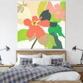 フローラガーデンカラーブロック キャンバスプリント (インサイチュ (寝室))