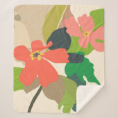 フローラガーデンカラーブロック シェルパブランケット (正面)