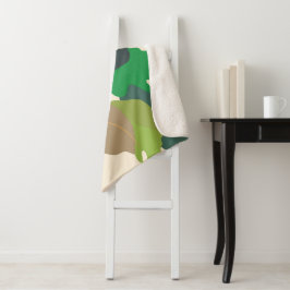 フローラガーデンカラーブロック シェルパブランケット