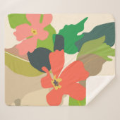 フローラガーデンカラーブロック シェルパブランケット (正面(横))