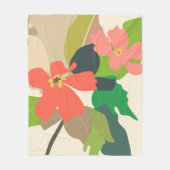 フローラガーデンカラーブロック フリースブランケット (正面)