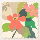 フローラガーデンカラーブロック ペーパーコースター (正面)