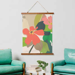 フローラガーデンカラーブロック 吊り下げ型タペストリー