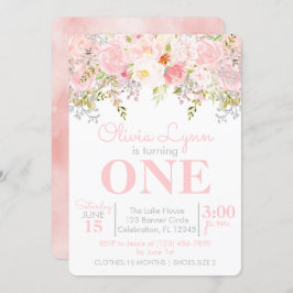 フローラガーデンガールファースト誕生日招待状 招待状