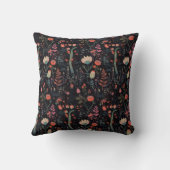 フローラガーデンクリームピンクレッドグリーン クッション (裏面)