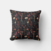 フローラガーデンクリームピンクレッドグリーン クッション (正面)