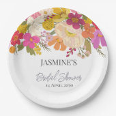 フローラガーデンサマーブライダルシャワー ペーパープレート (正面)
