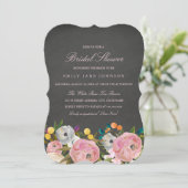 フローラガーデンシャルボードブライダルシャワー招待 招待状 (スタンド正面)