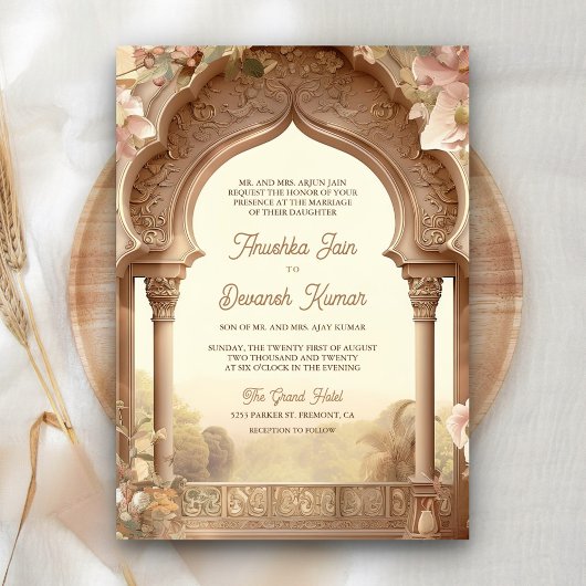 フローラガーデンゾウインディアンパレ結婚ス 招待状