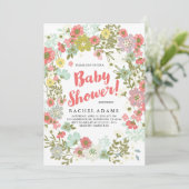 フローラガーデンテーマベビーシャワー 招待状 (スタンド正面)