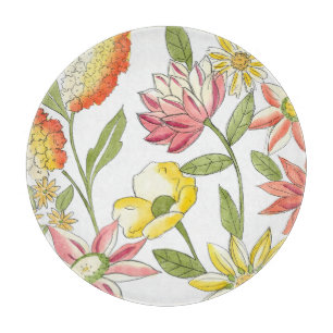 フローラガーデンデザイン(白い背景) カッティングボード