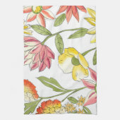 フローラガーデンデザイン(白い背景) キッチンタオル (縦)