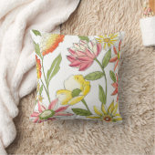 フローラガーデンデザイン(白い背景) クッション (ブランケット)