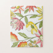 フローラガーデンデザイン(白い背景) ジグソーパズル (縦)