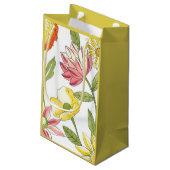 フローラガーデンデザイン（白い背景） スモールペーパーバッグ (裏面アングル)