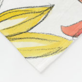 フローラガーデンデザイン（白い背景） フリースブランケット (角)