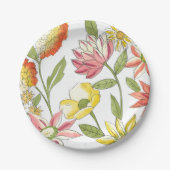 フローラガーデンデザイン(白い背景) ペーパープレート (正面)