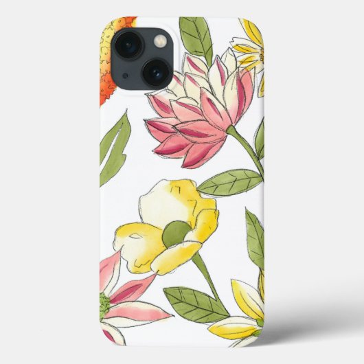 フローラガーデンデザイン(白い背景) Case-Mate iPhoneケース (裏面)