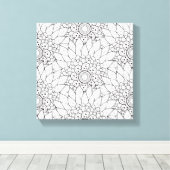 フローラガーデンドードル6 キャンバスプリント (インサイチュ (ウッドフロア))