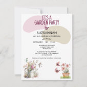 フローラガーデンバタフライトンボ水色 招待状 (正面)