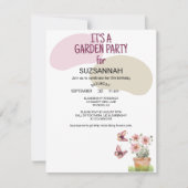 フローラガーデンバタフライトンボ水色 招待状 (正面)