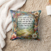 フローラガーデンパス聖なる書物、 経典ピーチモノグラム クッション (ブランケット)