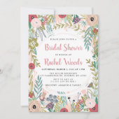 フローラガーデンパーティーブライダルシャワー 招待状 (正面)