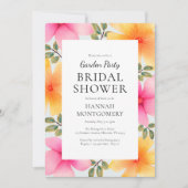 フローラガーデンパーティーブライダルシャワー 招待状 (正面)