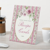 フローラガーデンパーティーレシピカードブライダルシャワー 台座サイン (インサイチュ)