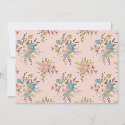 フローラガーデンパーティー白写真第1誕生日 招待状 (裏面)