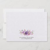 フローラガーデンパープル薄紫ラベンダーサンキュー サンキューカード (裏面)