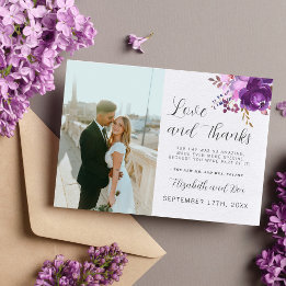 フローラガーデンパープル薄紫ラベンダーサンキュー サンキューカード