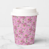 フローラガーデンピンクゼラニウム任意の色の文字 紙コップ (裏面)