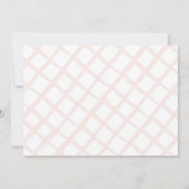 フローラガーデンピンクホワイトバニー写真1st誕生日 招待状 (裏面)