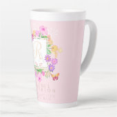 フローラガーデンピンクラテ カフェラテマグ (右アングル)